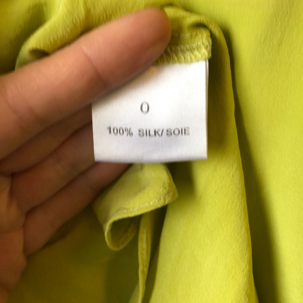 Silk camisole in lime green - Picture 3 of 4